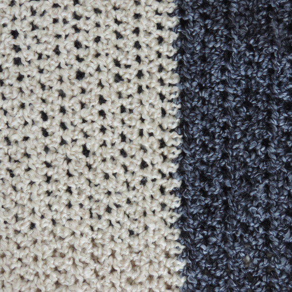 Crochet Black & Tan Striped Poncho - Picture 4 of 4